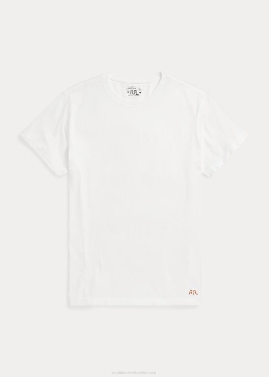 hvid Mænd Ralph Lauren jersey t-shirt med rund hals Z426B1688