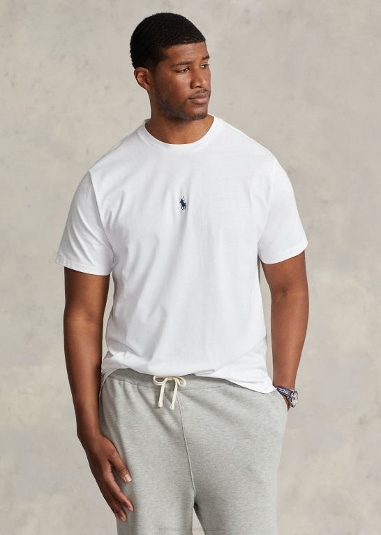 hvid Mænd Ralph Lauren jersey t-shirt med rund hals Z426B1883