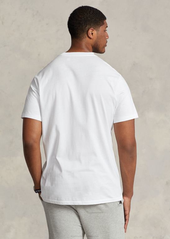 hvid Mænd Ralph Lauren jersey t-shirt med rund hals Z426B1883
