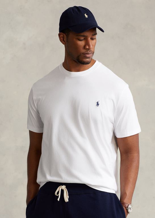 hvid Mænd Ralph Lauren jersey t-shirt med rund hals Z426B8708