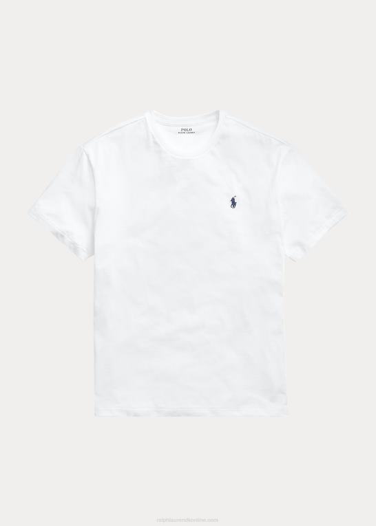 hvid Mænd Ralph Lauren jersey t-shirt med rund hals - alle passer Z426B155
