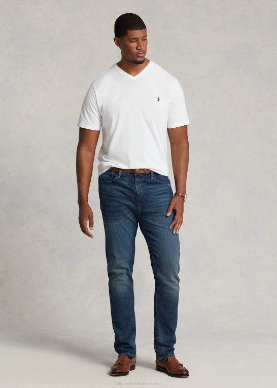 hvid Mænd Ralph Lauren jersey t-shirt med v-hals Z426B1843