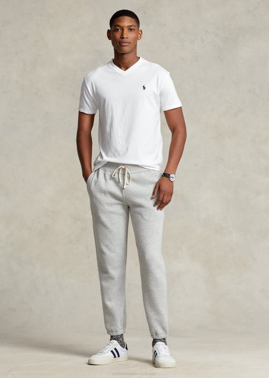 hvid Mænd Ralph Lauren klassisk pasform jersey t-shirt med v-hals Z426B204