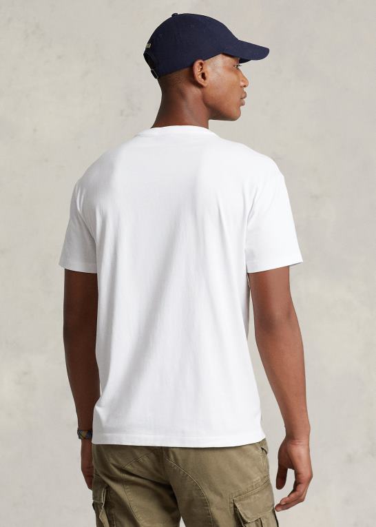 hvid Mænd Ralph Lauren klassisk pasform logo jersey t-shirt Z426B424