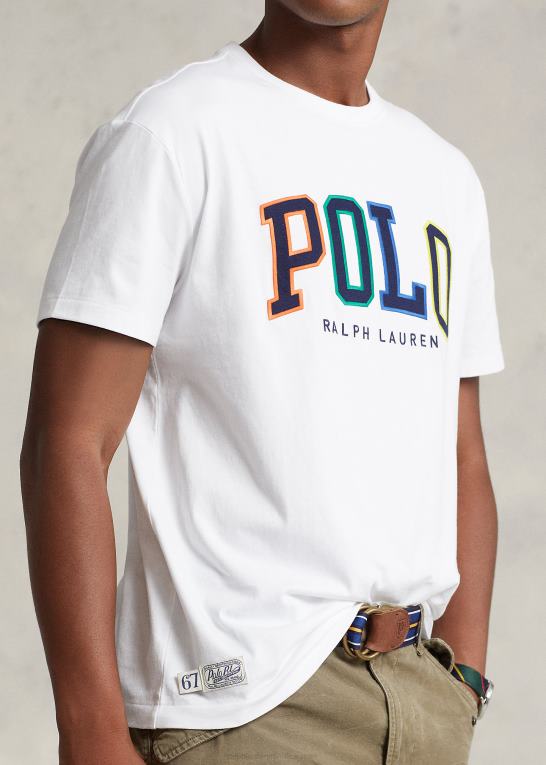 hvid Mænd Ralph Lauren klassisk pasform logo jersey t-shirt Z426B424