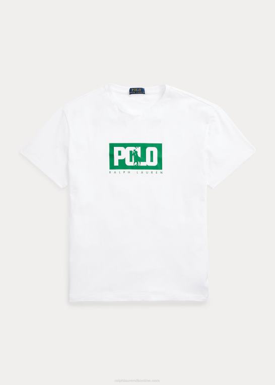 hvid Mænd Ralph Lauren klassisk pasform logo jersey t-shirt Z426B502