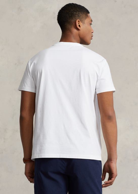 hvid Mænd Ralph Lauren klassisk pasform logo jersey t-shirt Z426B502