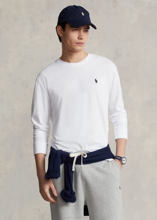 hvid Mænd Ralph Lauren klassisk pasform logo jersey t-shirt Z426B866