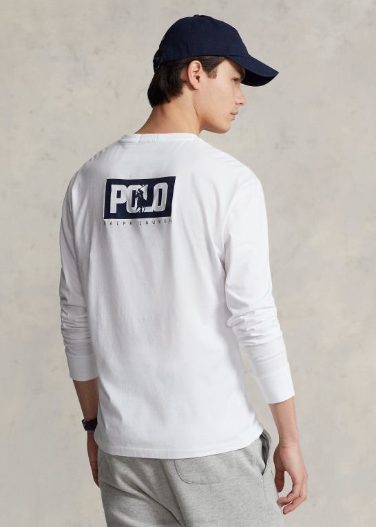 hvid Mænd Ralph Lauren klassisk pasform logo jersey t-shirt Z426B866