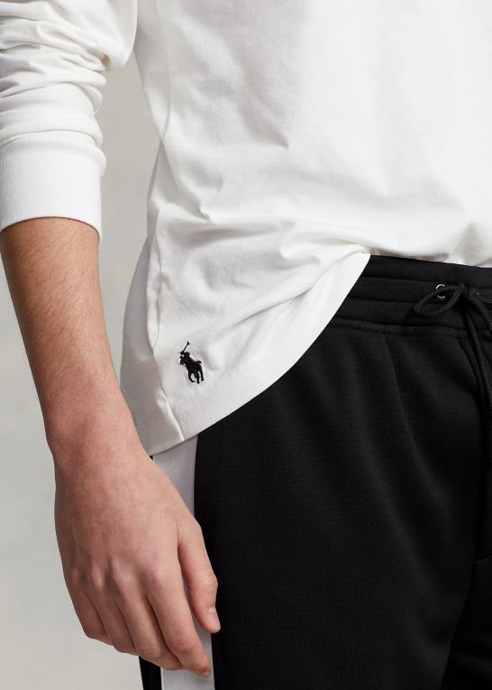 hvid Mænd Ralph Lauren klassisk pasform logojersey t-shirt med rund hals Z426B8500