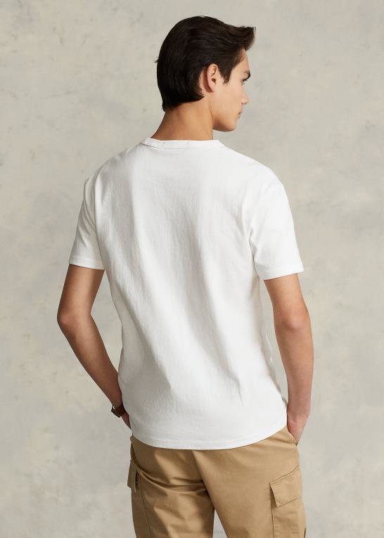 hvid Mænd Ralph Lauren klassisk pasform polo sport jersey t-shirt Z426B544