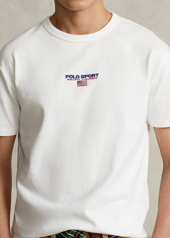 hvid Mænd Ralph Lauren klassisk pasform polo sport jersey t-shirt Z426B544