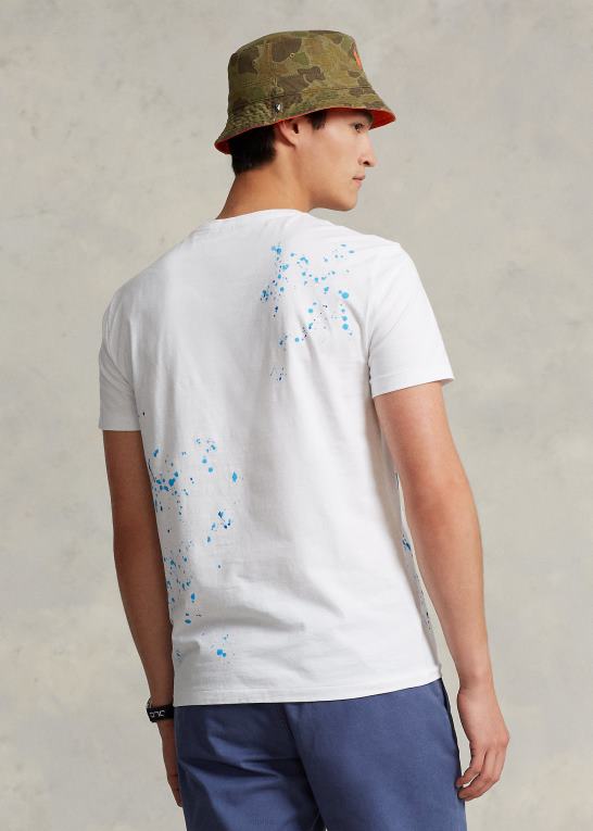 hvid Mænd Ralph Lauren klassisk pasform stor ponyjersey t-shirt Z426B885