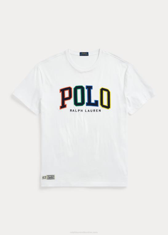 hvid Mænd Ralph Lauren logo jersey t-shirt Z426B1344