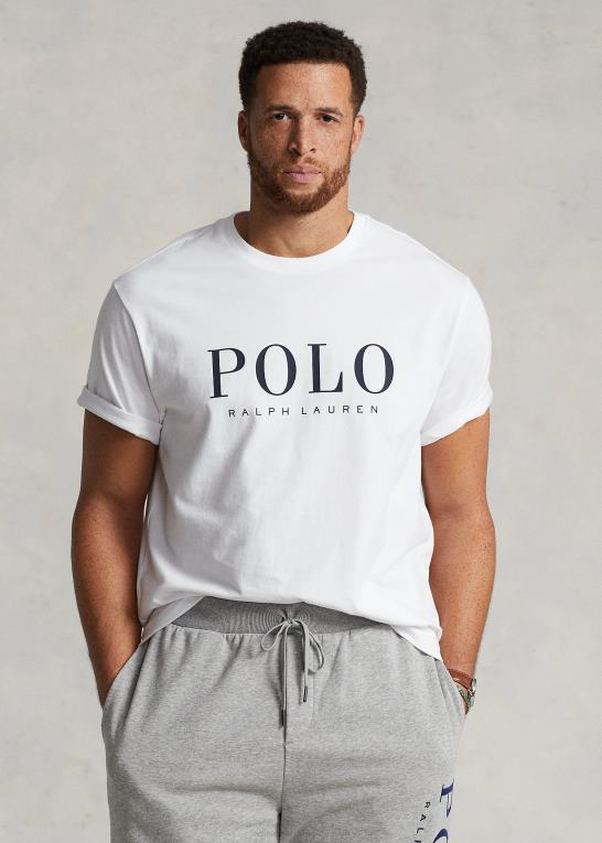 hvid Mænd Ralph Lauren logo jersey t-shirt Z426B1558