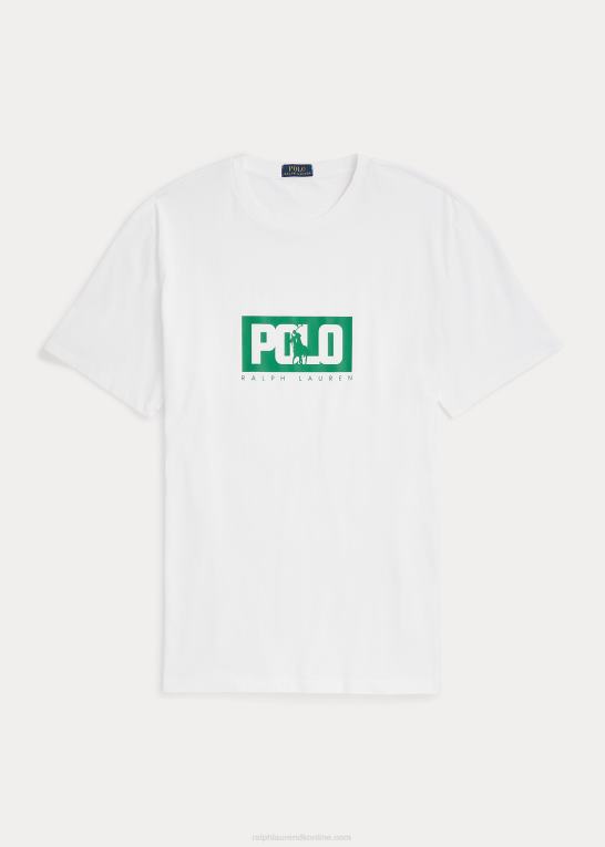 hvid Mænd Ralph Lauren logo jersey t-shirt Z426B1625