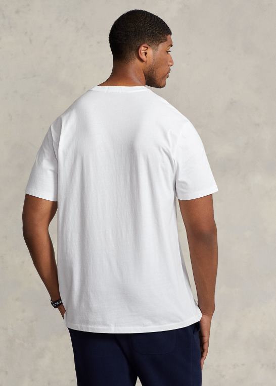hvid Mænd Ralph Lauren logo jersey t-shirt Z426B1625