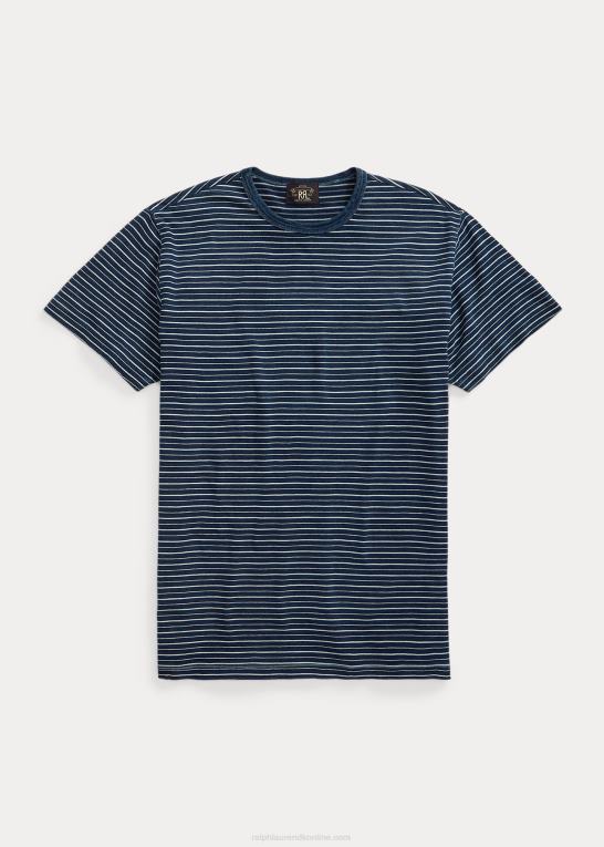 indigo multi Mænd Ralph Lauren stribet jersey t-shirt Z426B1760