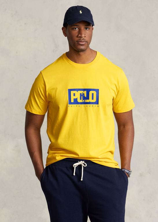 kanariegul Mænd Ralph Lauren logo jersey t-shirt Z426B1623