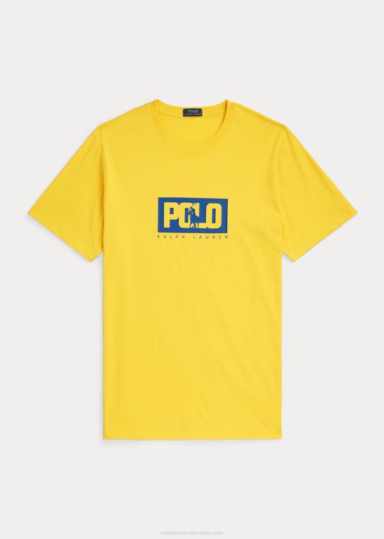 kanariegul Mænd Ralph Lauren logo jersey t-shirt Z426B1623