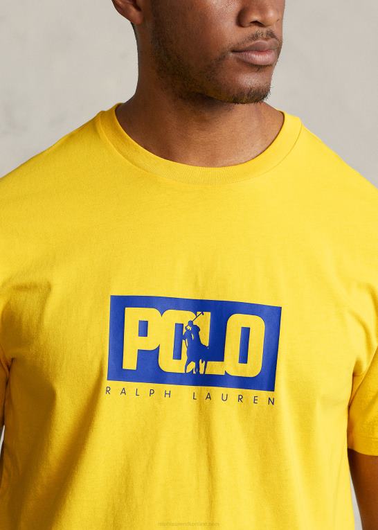 kanariegul Mænd Ralph Lauren logo jersey t-shirt Z426B1623