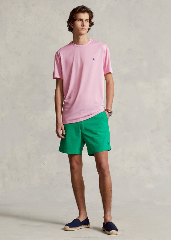 karmel pink Mænd Ralph Lauren klassisk pasform performance jersey t-shirt Z426B276
