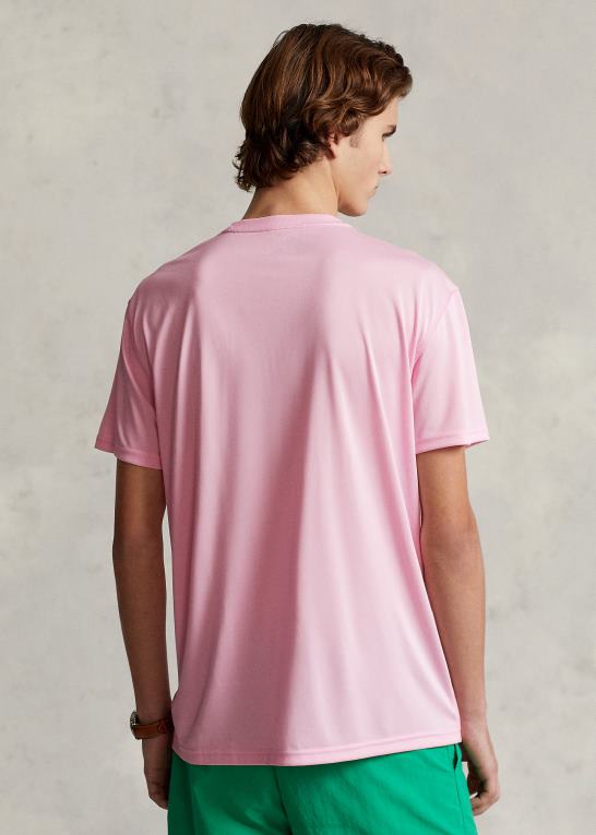 karmel pink Mænd Ralph Lauren klassisk pasform performance jersey t-shirt Z426B276