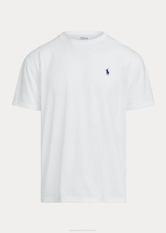 keramisk hvid Mænd Ralph Lauren klassisk pasform performance jersey t-shirt Z426B279