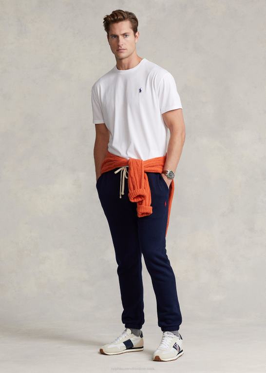 keramisk hvid Mænd Ralph Lauren klassisk pasform performance jersey t-shirt Z426B279