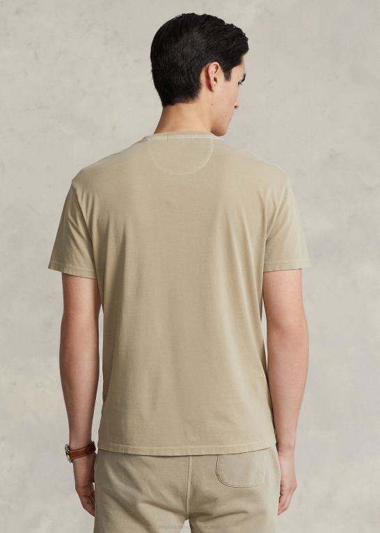 klassisk kaki Mænd Ralph Lauren klassisk pasform jersey lomme t-shirt Z426B419