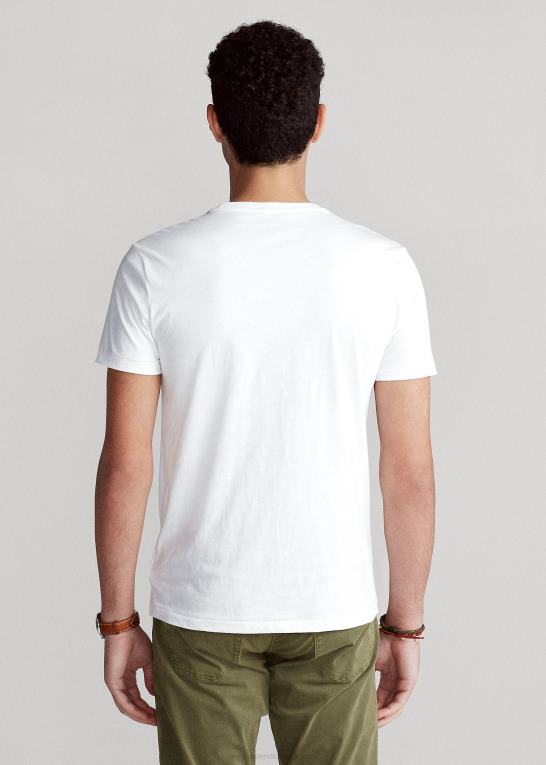 klassisk oxford hvid Mænd Ralph Lauren skræddersyet slim fit kaffe t-shirt Z426B901