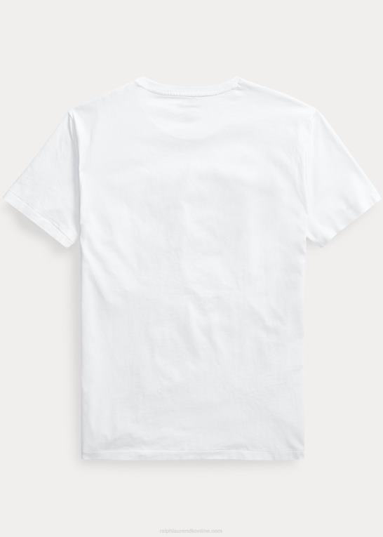 klassisk oxford hvid Mænd Ralph Lauren skræddersyet slim fit kaffe t-shirt Z426B901