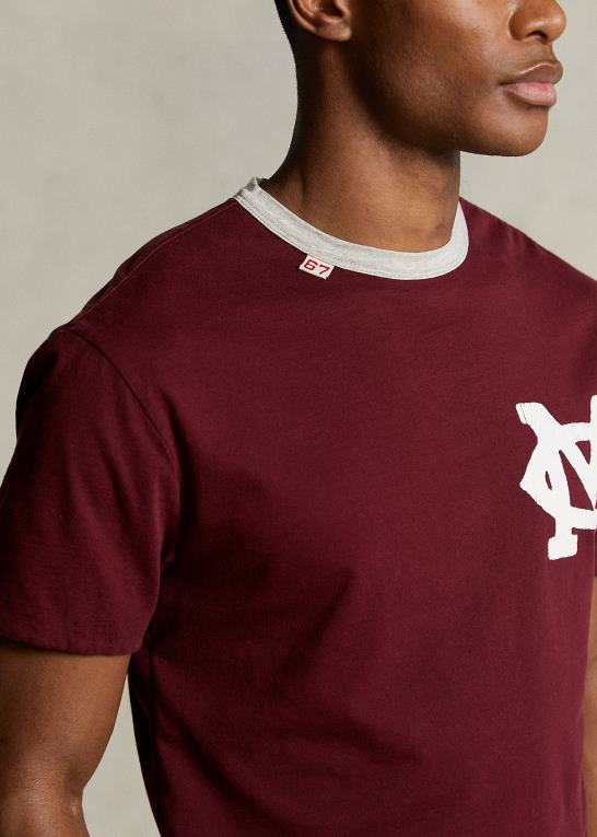 klassisk vin/lyng Mænd Ralph Lauren morehouse-kollektionen 2-i-1 t-shirt Z426B1175
