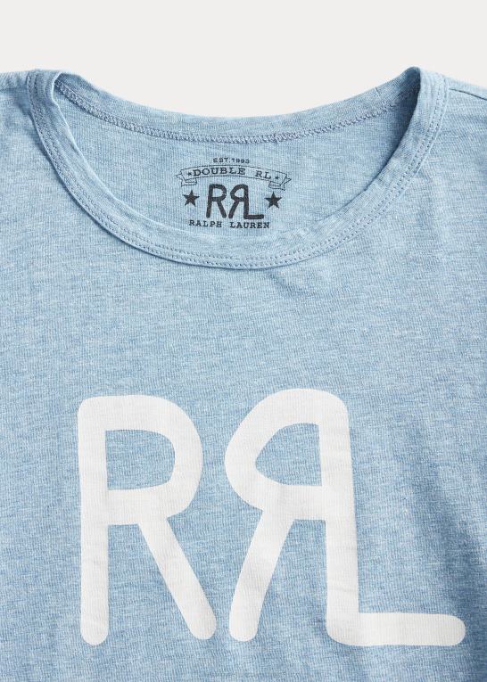 krrl054-lyng blå Mænd Ralph Lauren logo jersey t-shirt Z426B1695