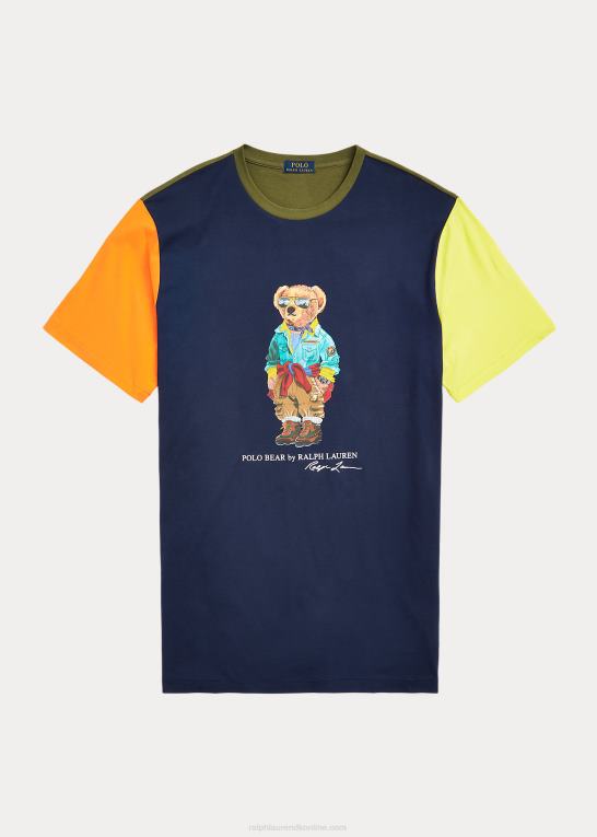 krydstogt flådebjørn Mænd Ralph Lauren polobjørn farveblokeret jersey t-shirt Z426B1328