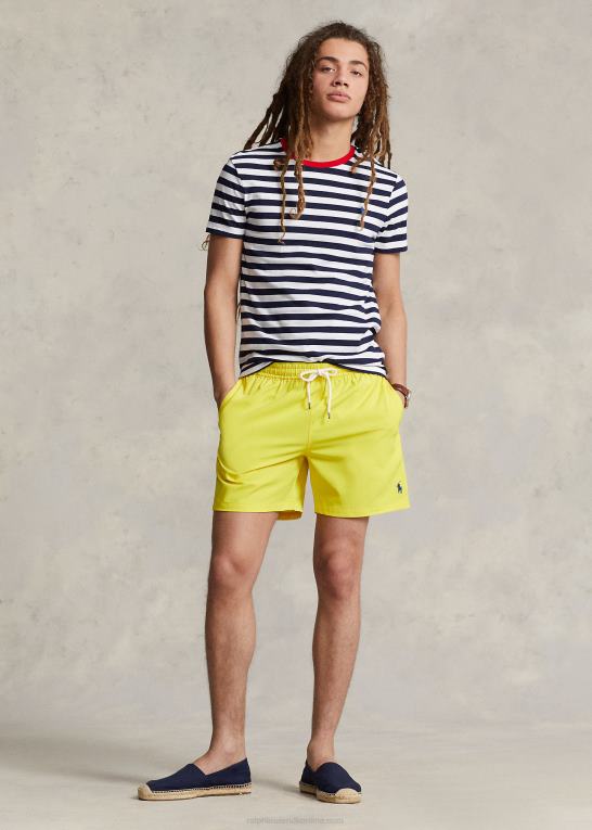 krydstogt marine/hvid Mænd Ralph Lauren tilpasset slim fit stribet jersey t-shirt Z426B518