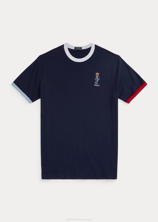 krydstogt marine rød Mænd Ralph Lauren polo bear jersey t-shirt Z426B1444
