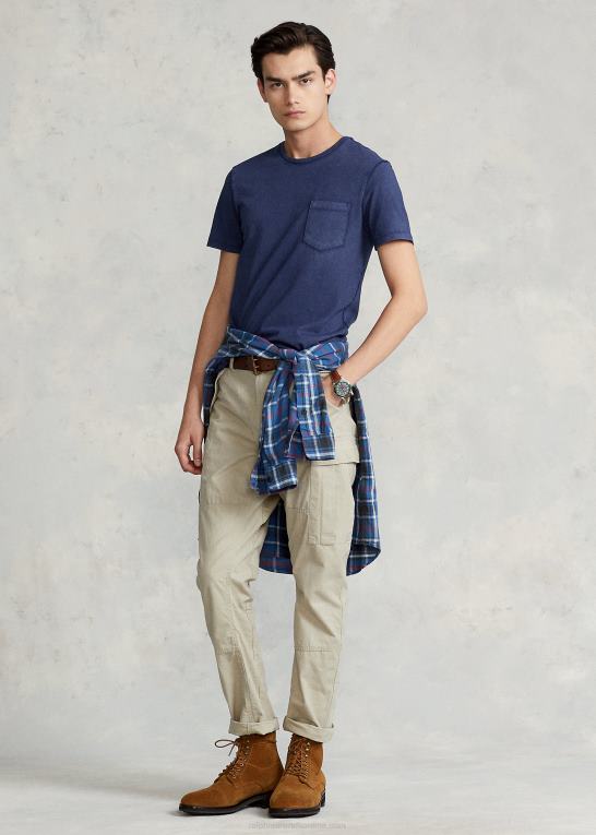 krydstogtflåde Mænd Ralph Lauren brugerdefineret slim fit jersey lomme t-shirt Z426B345