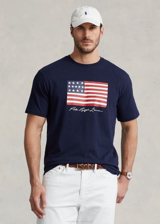 krydstogtflåde Mænd Ralph Lauren flag jersey t-shirt Z426B1465