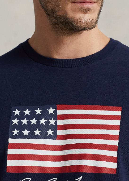 krydstogtflåde Mænd Ralph Lauren flag jersey t-shirt Z426B1465