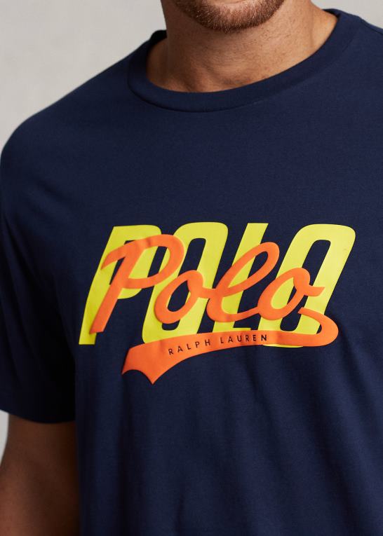 krydstogtflåde Mænd Ralph Lauren jersey t-shirt med stablet logo Z426B1427