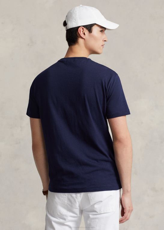 krydstogtflåde Mænd Ralph Lauren klassisk pasform flag jersey t-shirt Z426B8543