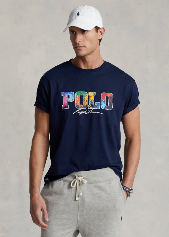 krydstogtflåde Mænd Ralph Lauren klassisk pasform logo jersey t-shirt Z426B387