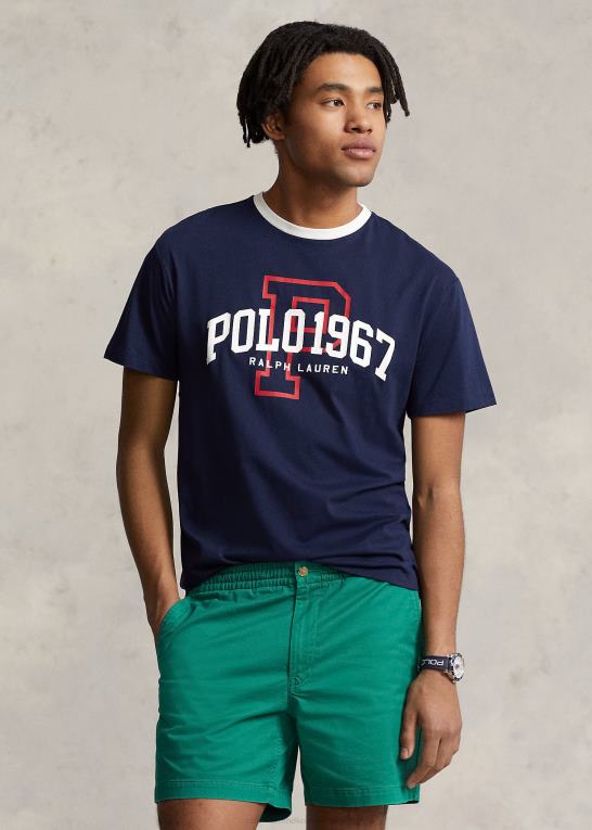 krydstogtflåde Mænd Ralph Lauren klassisk pasform logo jersey t-shirt Z426B726