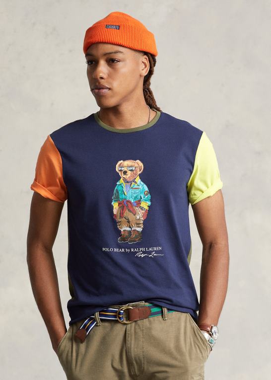 krydstogtflåde Mænd Ralph Lauren klassisk pasform polo bear jersey t-shirt Z426B326