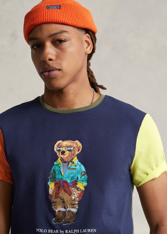 krydstogtflåde Mænd Ralph Lauren klassisk pasform polo bear jersey t-shirt Z426B326