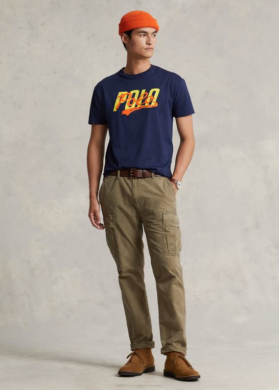 krydstogtflåde Mænd Ralph Lauren klassisk pasform stablet-logo jersey t-shirt Z426B1057