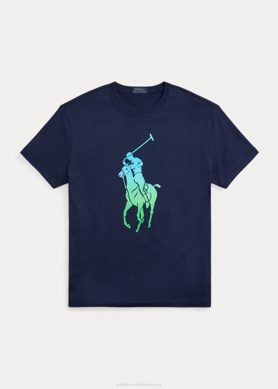 krydstogtflåde Mænd Ralph Lauren klassisk pasform stor ponyjersey t-shirt Z426B1136