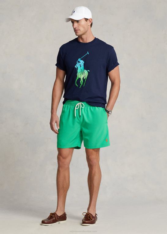 krydstogtflåde Mænd Ralph Lauren klassisk pasform stor ponyjersey t-shirt Z426B1136