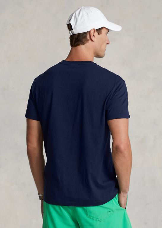 krydstogtflåde Mænd Ralph Lauren klassisk pasform stor ponyjersey t-shirt Z426B1136